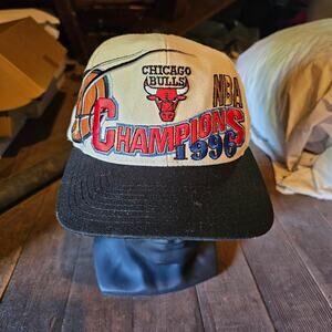 Chicago Bulls Michael Jordan 1996 Champions NBA Logo Authentic Basketball hat